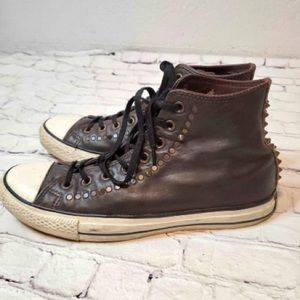 studded leather converse